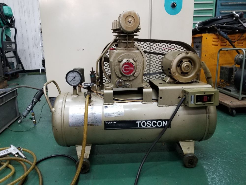 コンプレッサー（レシプロ）　東芝製　0.4ＫＷ 200V　中古,中古,機械,買取